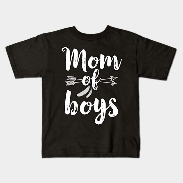 Mom Of Boys Kids T-Shirt by Eugenex